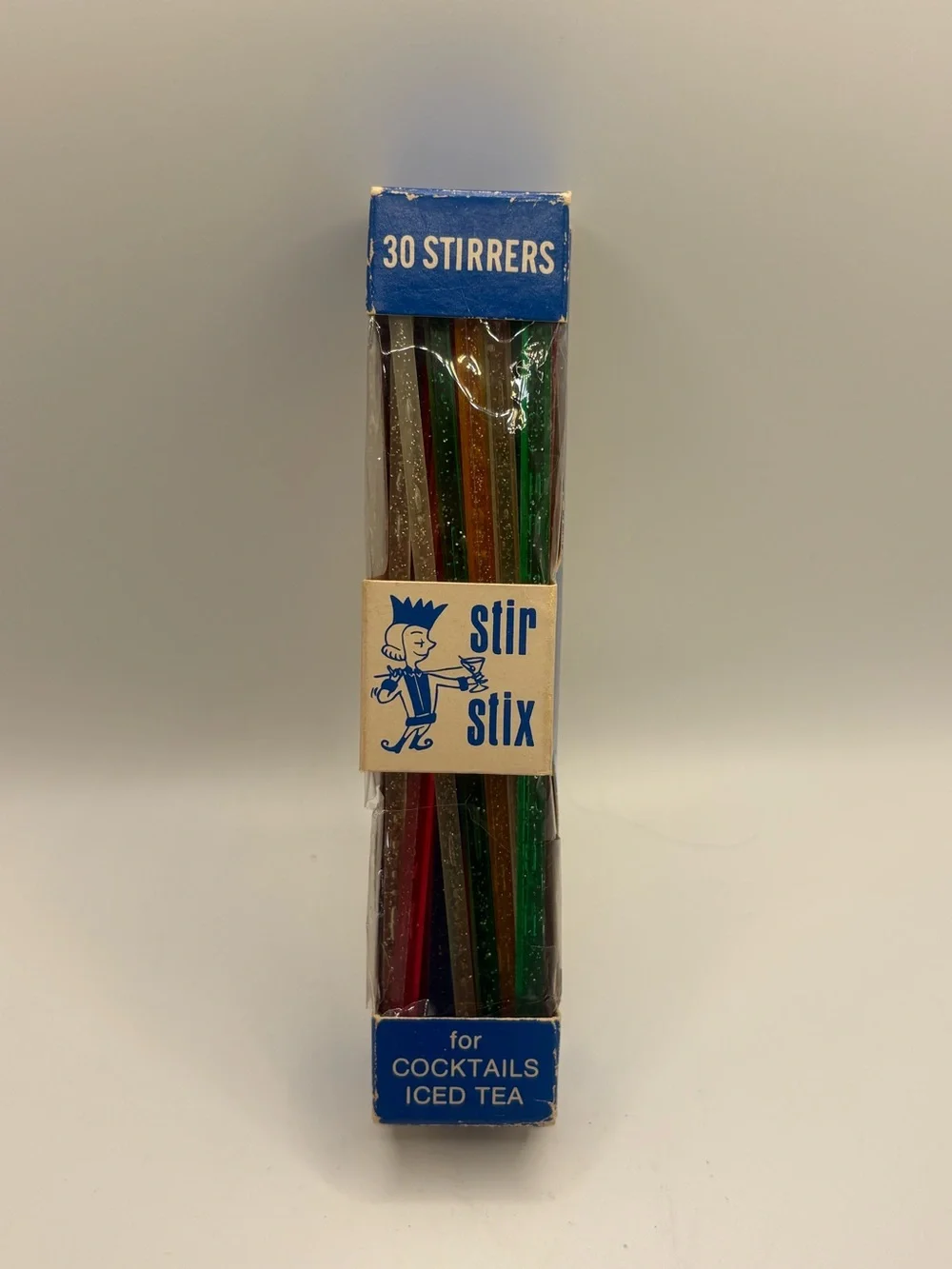 28 VNTG Stir Stix Cocktail Stirrers Plastics Glitter Swizzle Sticks MCM